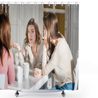 Personality  Young Women Talking Shower Curtains