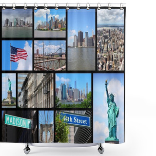 Personality  New York City Postcard Shower Curtains