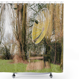 Personality  Old Satellite Dish Shower Curtains