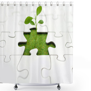 Personality  Plant Jigsaw Shower Curtains