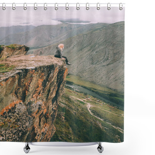 Personality  Cliff Shower Curtains