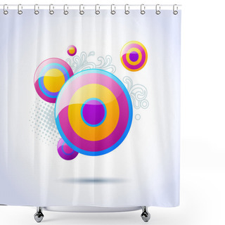 Personality  Abstract Bubble Background Shower Curtains