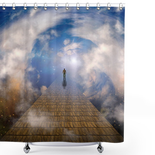 Personality  Path To Light Shower Curtains