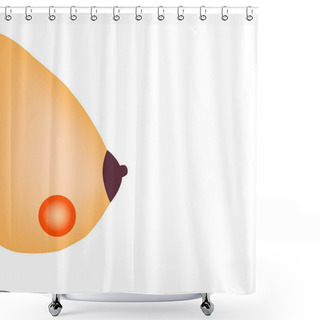Personality  Abscess In The Mammary Gland. World Breast Cancer Day. Vector Illustration On Isolated Background Shower Curtains