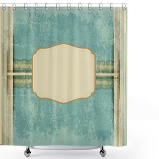 Personality  Vintage Frame Vector Illustration   Shower Curtains