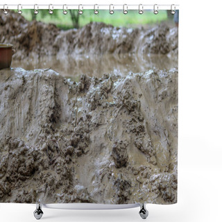 Personality  Dirty Mud On The Ground In The Garden Shower Curtains