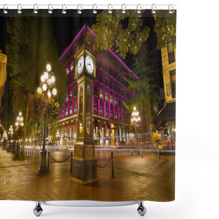 Personality  Historic Steam Clock In Gastown Vancouver BC Shower Curtains