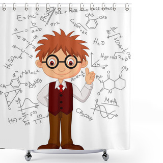 Personality  Smart Boy Cartoon Shower Curtains