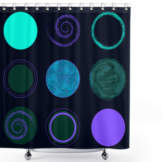 Personality  Geometrical Pattern Shower Curtains
