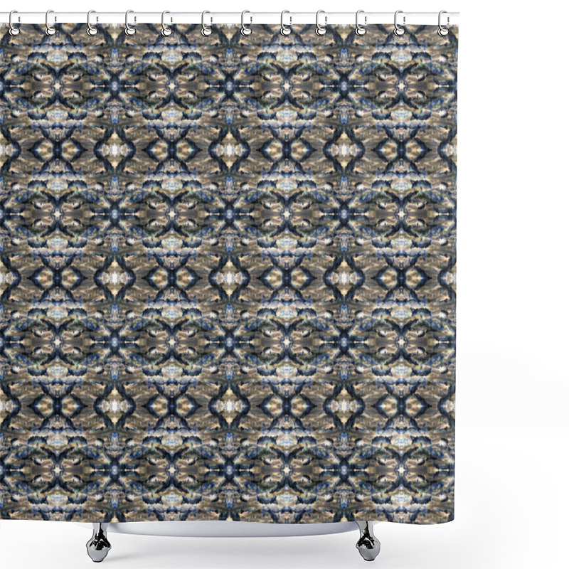 Personality  Abstract Celestial Blue Seamless Pattern. Skiey Background. Shower Curtains