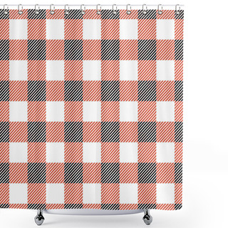 Personality  Plaid Tablecloth Seamless Shower Curtains