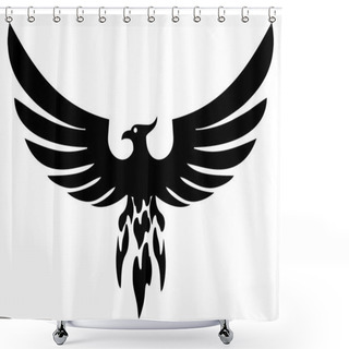 Personality  Phoenix Bird (vector) Shower Curtains