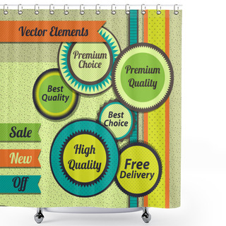 Personality  Sale Signs Banner Vector Illustration   Shower Curtains