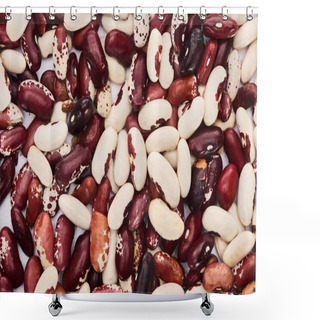 Personality  Top View Of Mix Of Organic Beans Shower Curtains