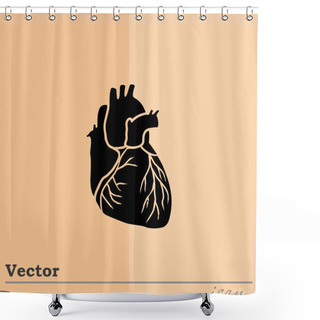 Personality  Human Heart Organ Icon Shower Curtains
