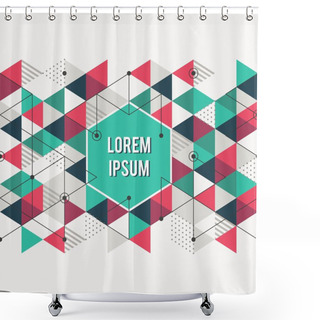 Personality  Abstract Geometric Background. Vector Design Layout For Business Presentations, Flyers, Posters, Apps. Shower Curtains