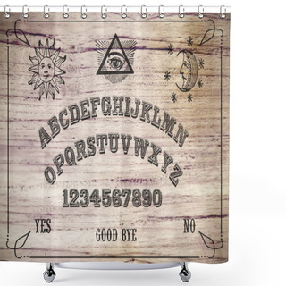 Personality  Ouija Board.  Shower Curtains