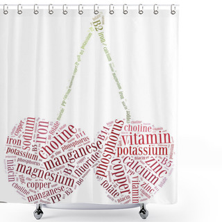 Personality  Word Cloud Diet Or Nutrition Related, Including Minerals Shower Curtains