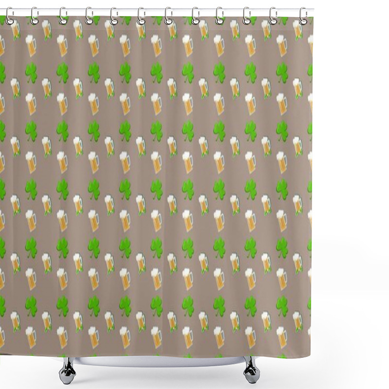 Personality  Colored Background With Different Accessories Shower Curtains