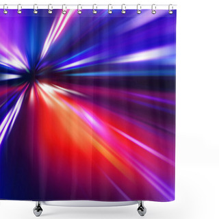 Personality  Speed Motion On Night Road Shower Curtains