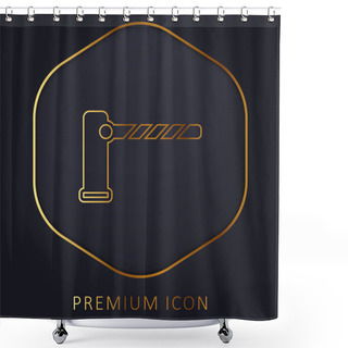 Personality  Barrier Golden Line Premium Logo Or Icon Shower Curtains