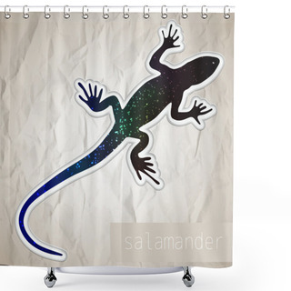 Personality  Abstract Salamander. Vector Illustration. Shower Curtains