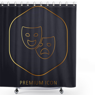 Personality  Art Dec  Golden Line Premium Logo Or Icon Shower Curtains