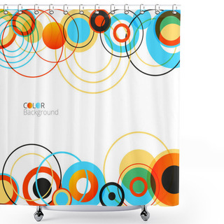 Personality  Abstract Colorful Design Circles Background Shower Curtains