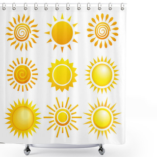 Personality  Suns. Elements For Design. Shower Curtains