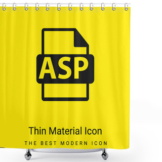 Personality  ASP File Format Symbol Minimal Bright Yellow Material Icon Shower Curtains