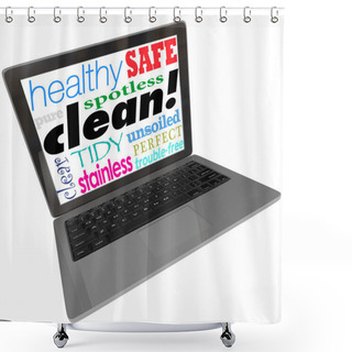 Personality  Clean Words Computer Laptop Screen Safe Website Virus Free Shower Curtains