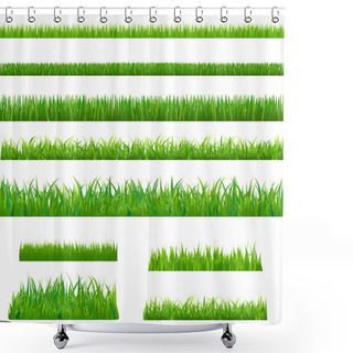Personality  Big Green Grass Shower Curtains