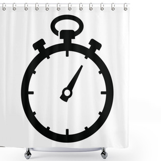 Personality  Stopwatch Icon Shower Curtains