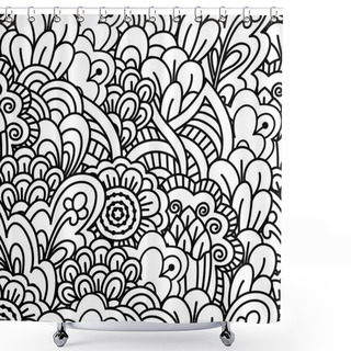 Personality  Seamless Black And White Background. Shower Curtains