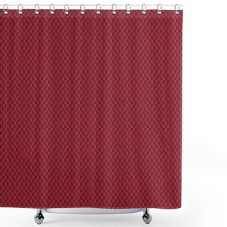 Personality  Mesh Structure Red Shower Curtains