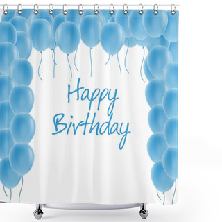 Personality  Happy Birthday Greeting Card Shower Curtains