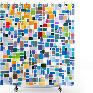 Personality  Tiles Abstract Background Shower Curtains