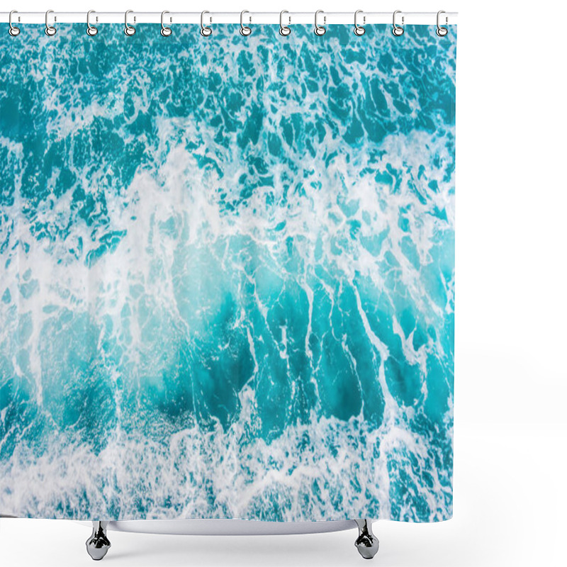 Personality  Beautiful Sea And Ocean Water Wave Surface Textures For Background Shower Curtains