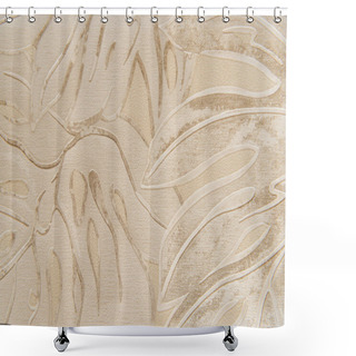 Personality  Background Of Wallpaper With Embossed Floral Pattern, Top View Shower Curtains