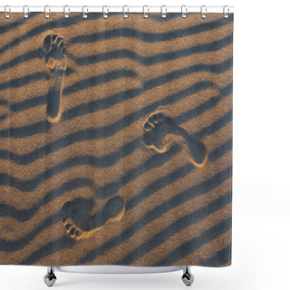 Personality  Footprints. Shower Curtains
