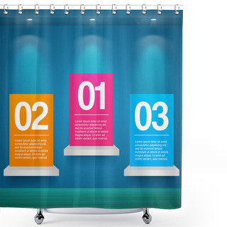 Personality  Vector Set Of Banners With Numbers Shower Curtains