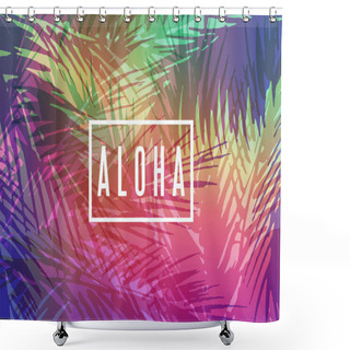 Personality  Aloha Hawaii Greeting Card Shower Curtains