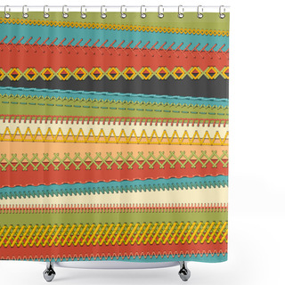 Personality  Seamless Stitch Brushes. Shower Curtains
