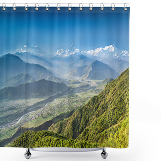 Personality  Sunrise In Himalaya Mountains Shower Curtains