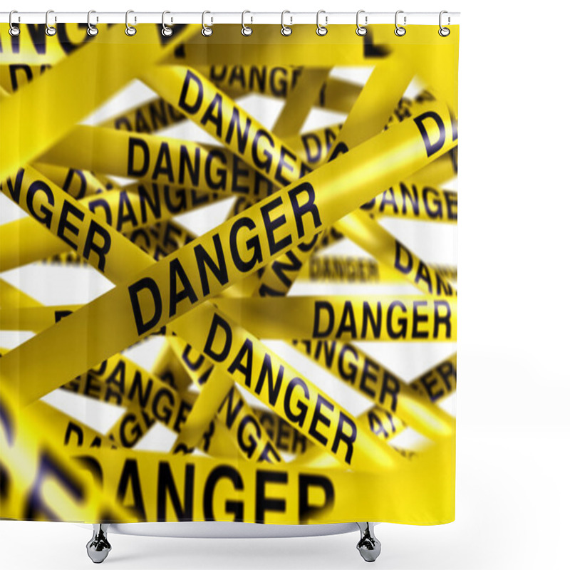 Personality  Danger caution tape shower curtains