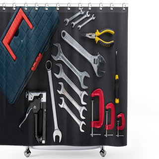 Personality  Toolbox And Reparement Tools Shower Curtains