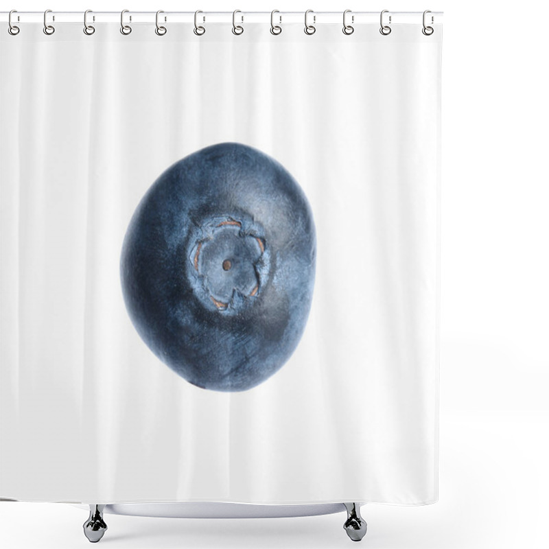 Personality  Whole Fresh Tasty Blueberry Isolated On White Shower Curtains