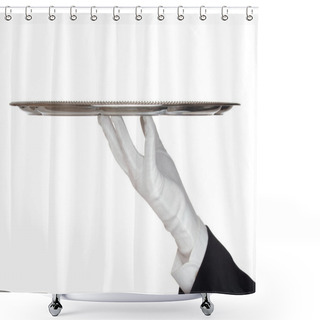 Personality  Waiter With Tray Shower Curtains