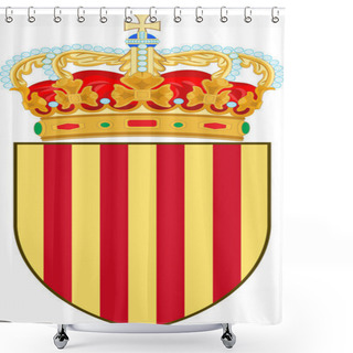 Personality  Coat Of Arms Of Catalonia Of Spain Shower Curtains