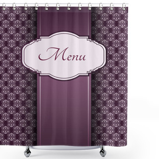 Personality  Illustration Of A Vintage Graphic Element For Menu Shower Curtains